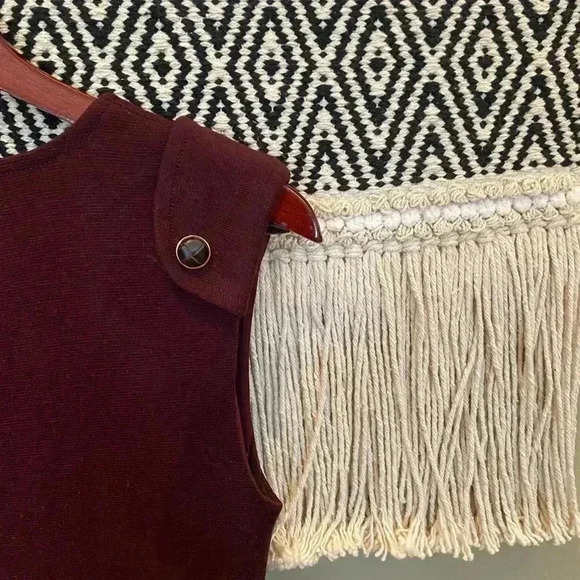 TORY BURCH BURGUNDY DRESS S - Picture 6 of 10